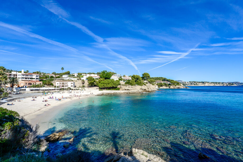 Beach and clear water on the Costa Blanca