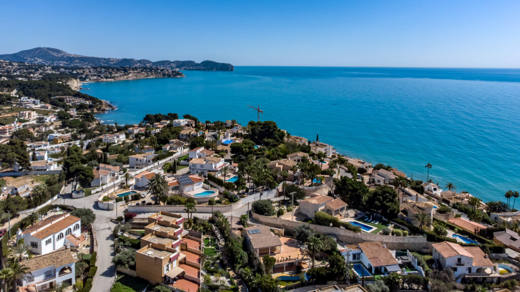 Aerial view of the Costa Blanca coast