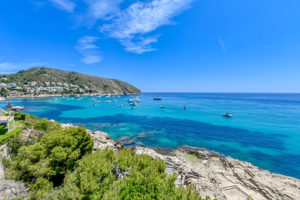Turquoise water in a Moraira cove, Costa Blanca